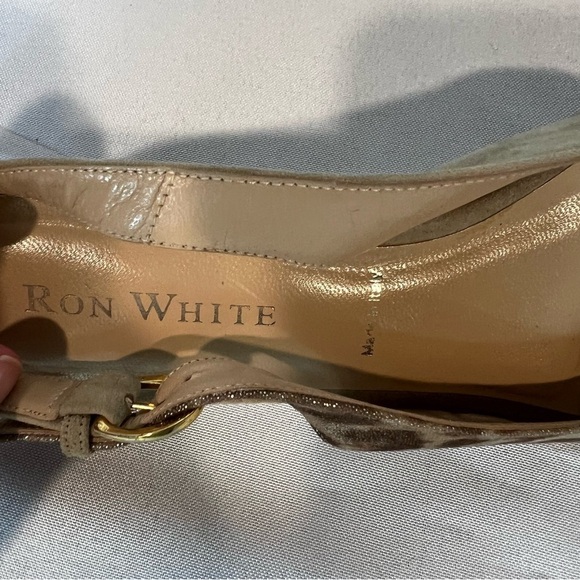 Ron White Designer Leopard Print Pointed Toe Suede Flats Size 38.5 - Picture 2 of 3
